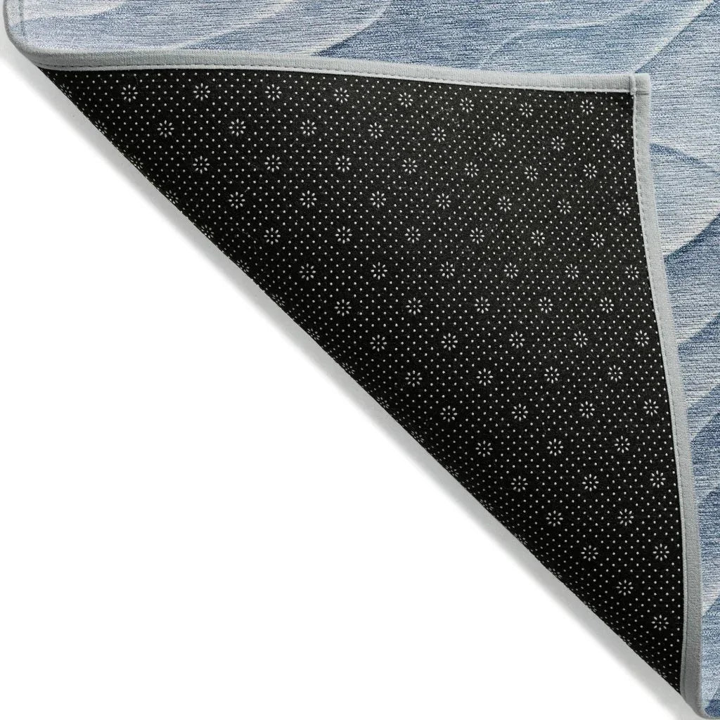 LOOMLAN Rugs Geodari Blue Washable Indoor-Outdoor Rug