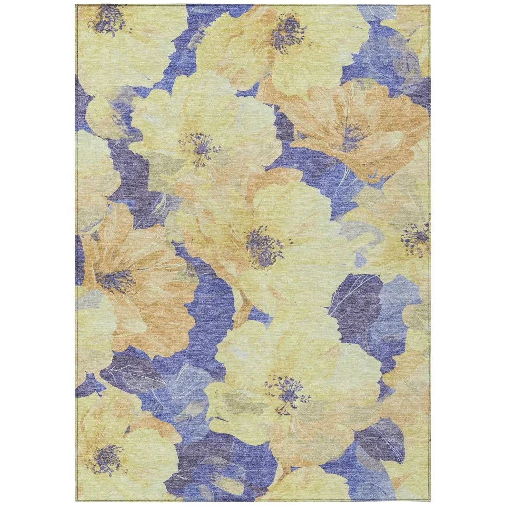 LOOMLAN Rugs Glamore Gold Washable Indoor-Outdoor Rug