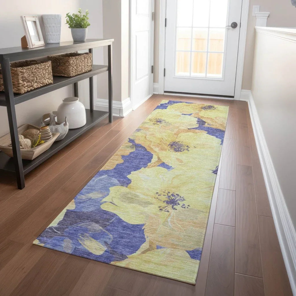 LOOMLAN Rugs Glamore Gold Washable Indoor-Outdoor Rug