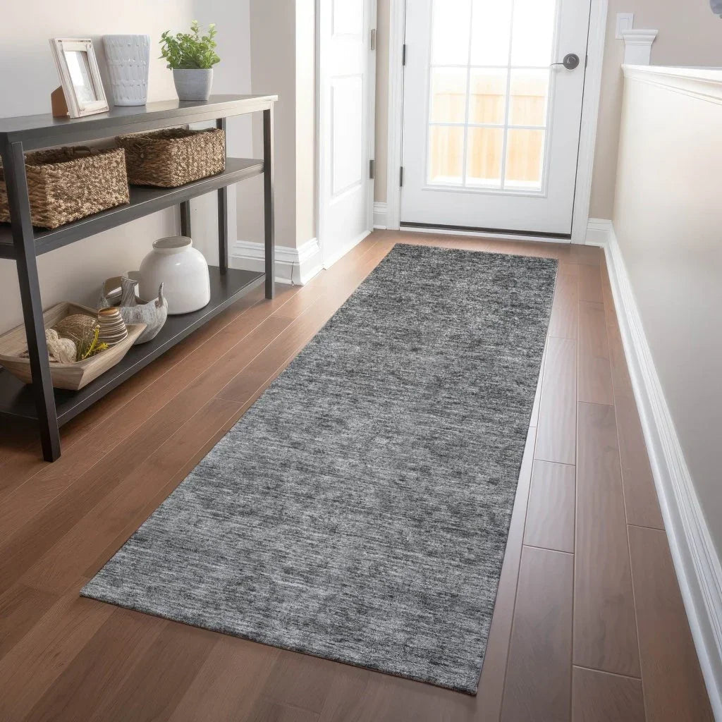 LOOMLAN Rugs Glenra Gray Washable Indoor-Outdoor Rug