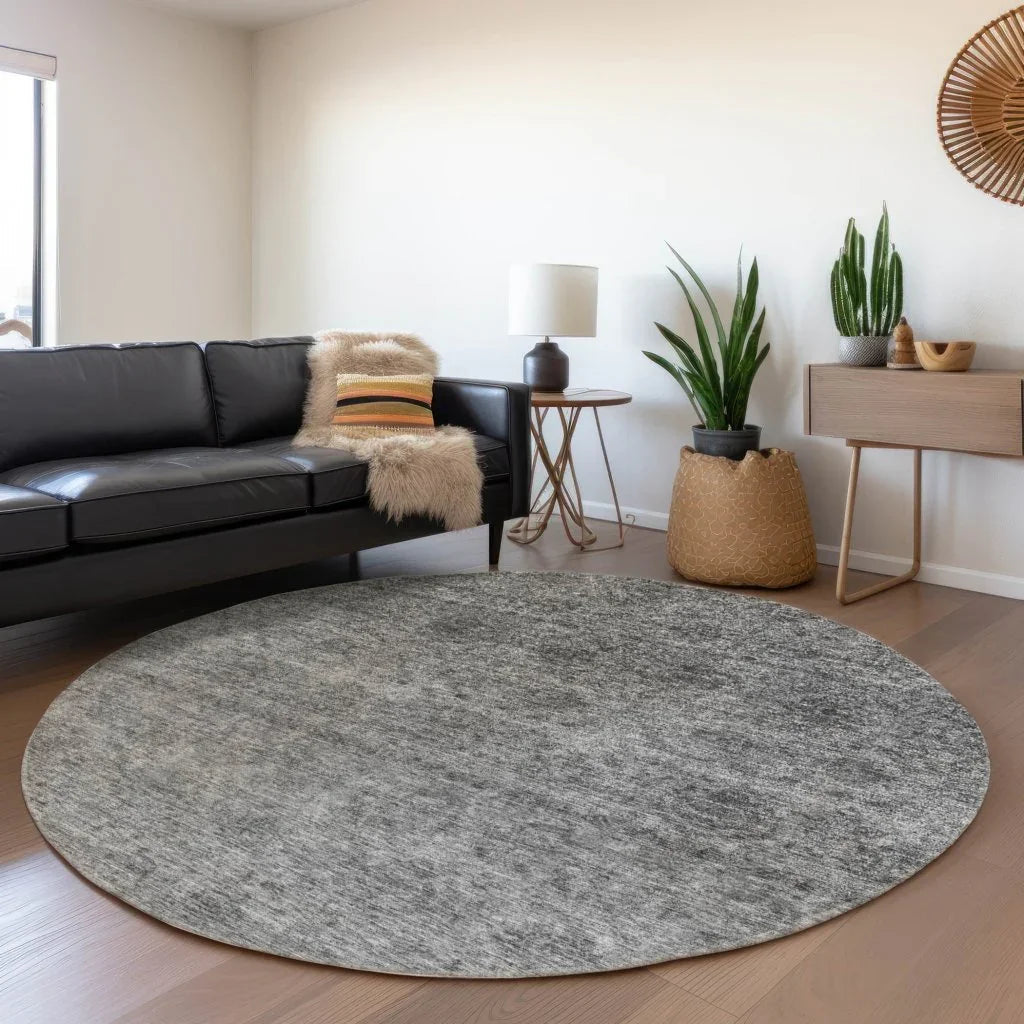 LOOMLAN Rugs Glenra Gray Washable Indoor-Outdoor Rug
