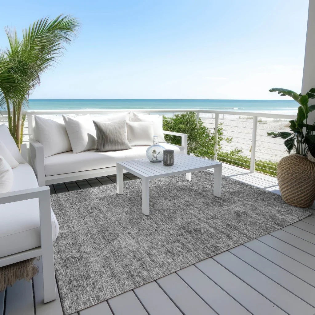 LOOMLAN Rugs Glenra Gray Washable Indoor-Outdoor Rug