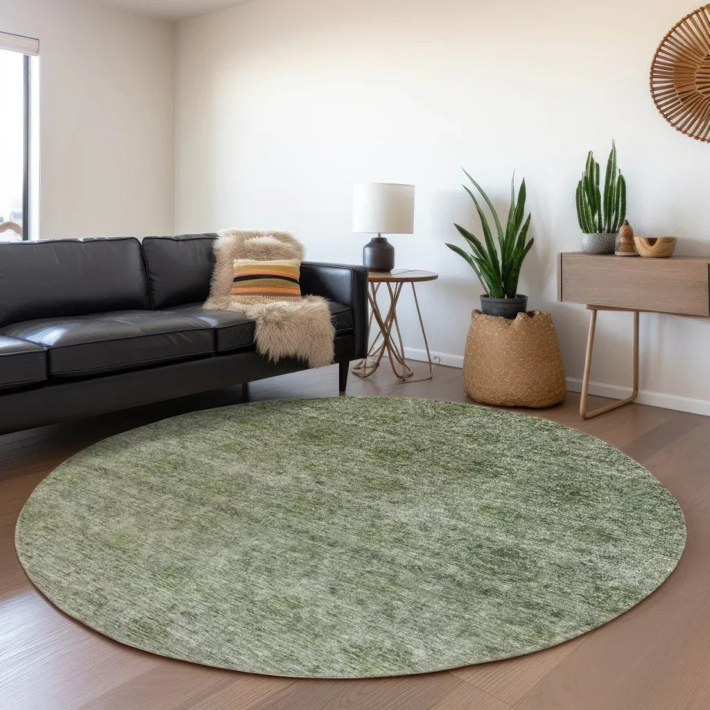 LOOMLAN Rugs Glenra Green Washable Indoor-Outdoor Rug