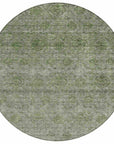 LOOMLAN Rugs Glenra Green Washable Indoor-Outdoor Rug