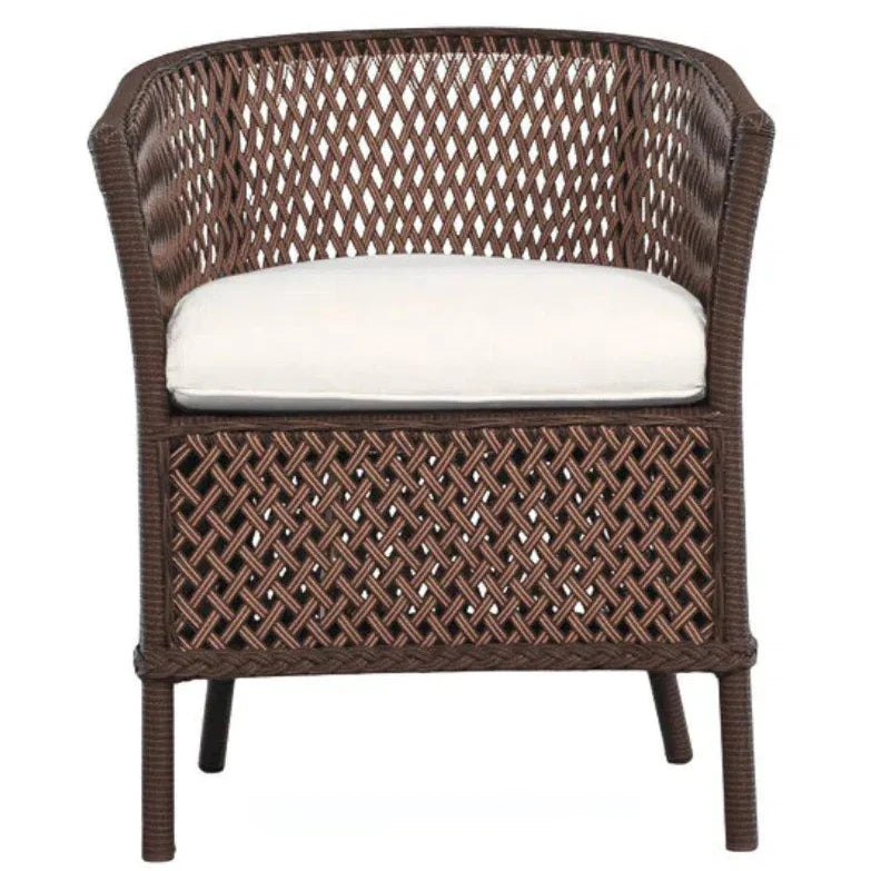 Lloyd Flanders Grand Traverse Barrel Outdoor Dining Chair Sunbrella