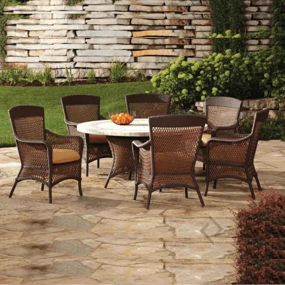 Lloyd Flanders Grand Traverse Outdoor Dining Armchair Sunbrella