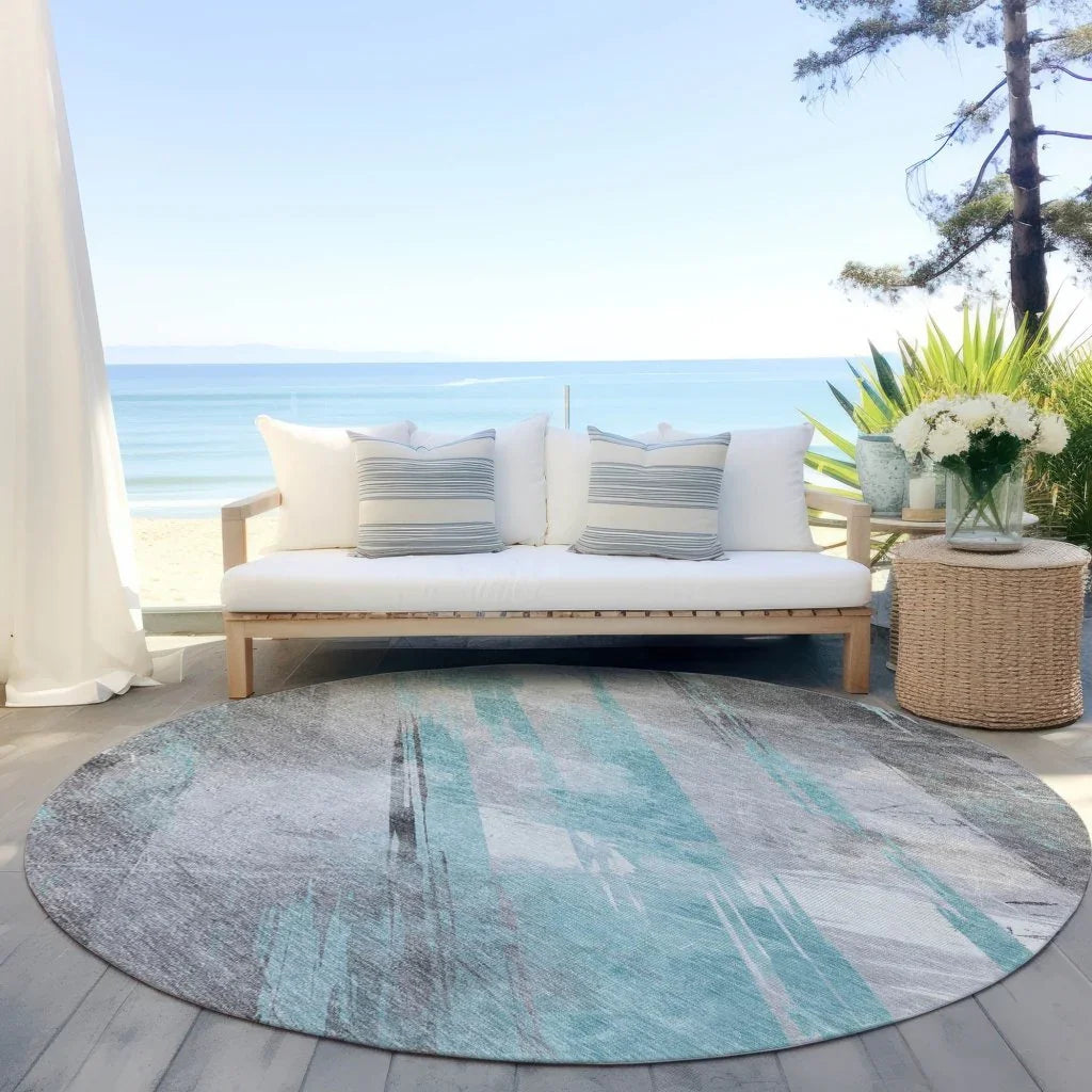 LOOMLAN Rugs Grandelux Teal Washable Indoor-Outdoor Rug