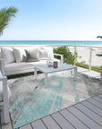 LOOMLAN Rugs Grandelux Teal Washable Indoor-Outdoor Rug