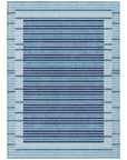 LOOMLAN Rugs Graphyne Blue Washable Indoor-Outdoor Rug