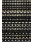 LOOMLAN Rugs Gridora Black Washable Indoor-Outdoor Rug