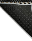 LOOMLAN Rugs Gridora Black Washable Indoor-Outdoor Rug