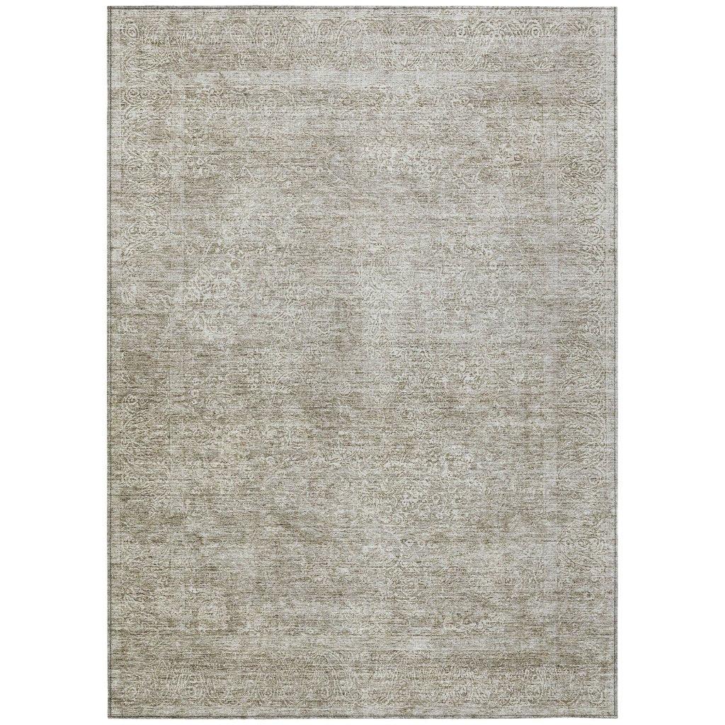 LOOMLAN Rugs Halora Ivory Washable Indoor-Outdoor Rug