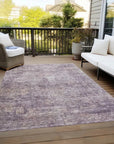 LOOMLAN Rugs Halora Purple Washable Indoor-Outdoor Rug