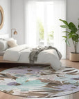 LOOMLAN Rugs Handetta Brown Washable Indoor-Outdoor Rug