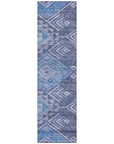 LOOMLAN Rugs Harmony Blue Washable Indoor-Outdoor Rug