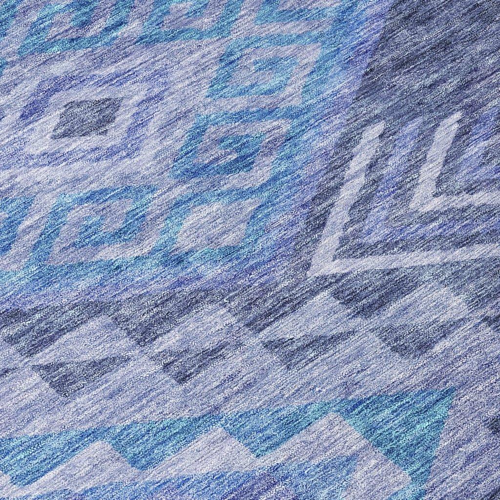 LOOMLAN Rugs Harmony Blue Washable Indoor-Outdoor Rug