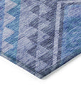 LOOMLAN Rugs Harmony Blue Washable Indoor-Outdoor Rug