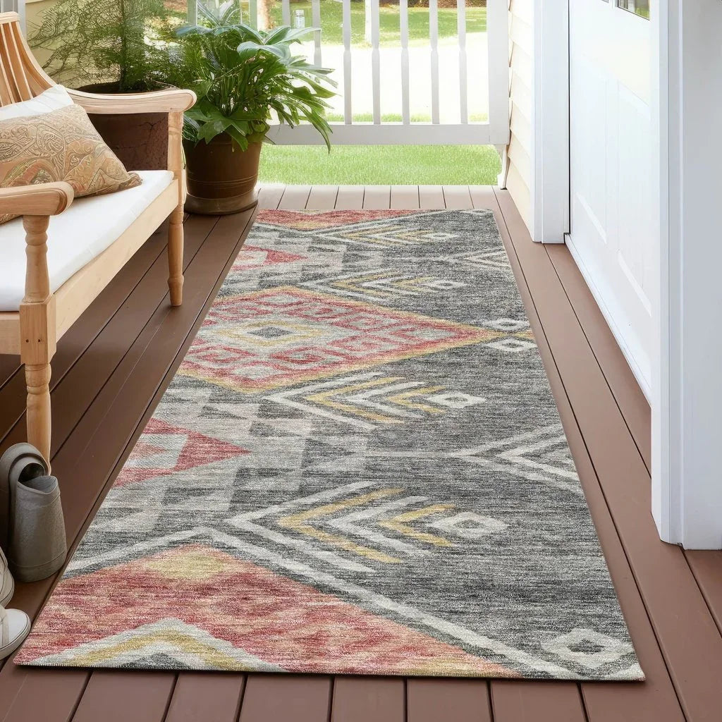 LOOMLAN Rugs Harmony Gray Washable Indoor-Outdoor Rug