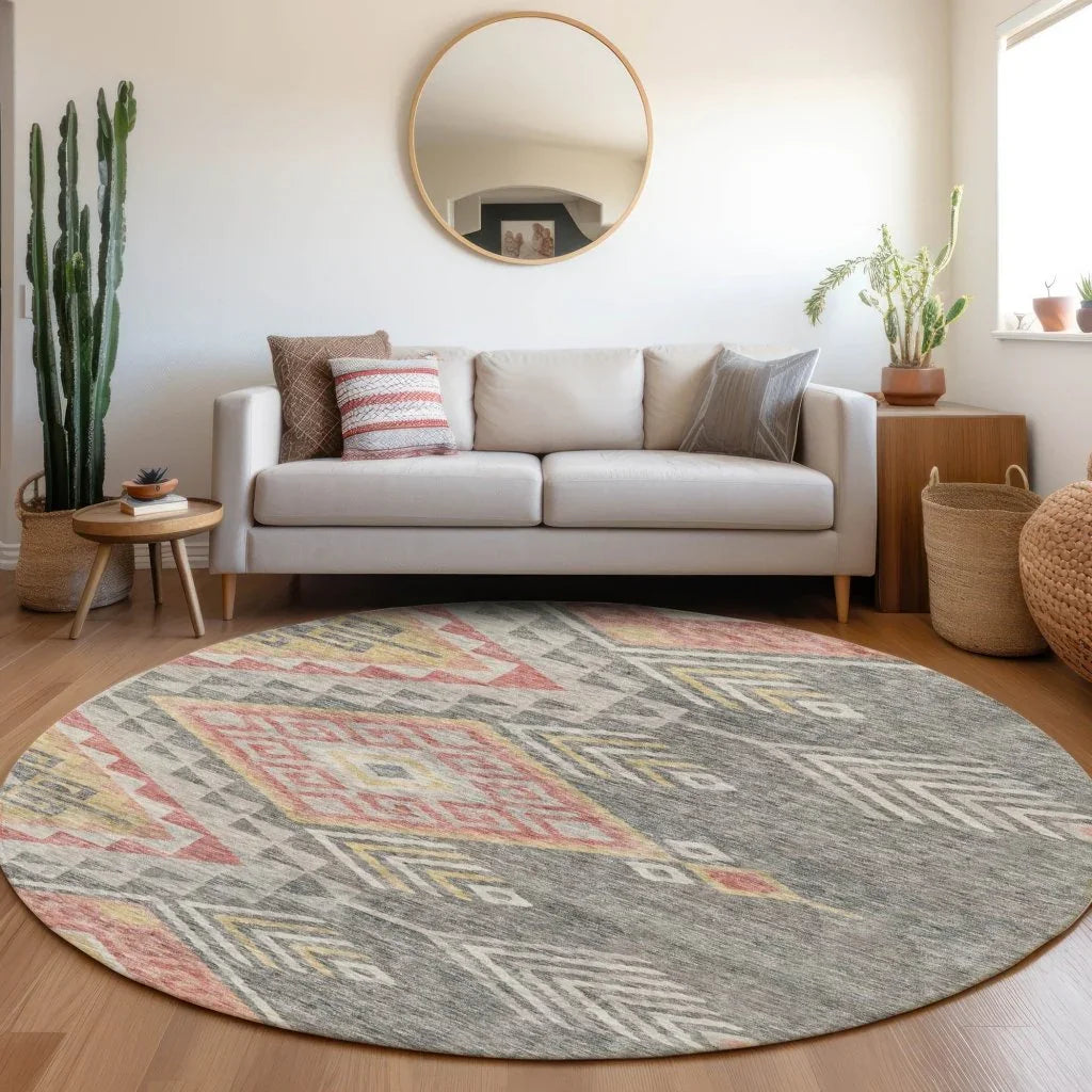 LOOMLAN Rugs Harmony Gray Washable Indoor-Outdoor Rug
