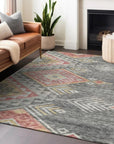 LOOMLAN Rugs Harmony Gray Washable Indoor-Outdoor Rug