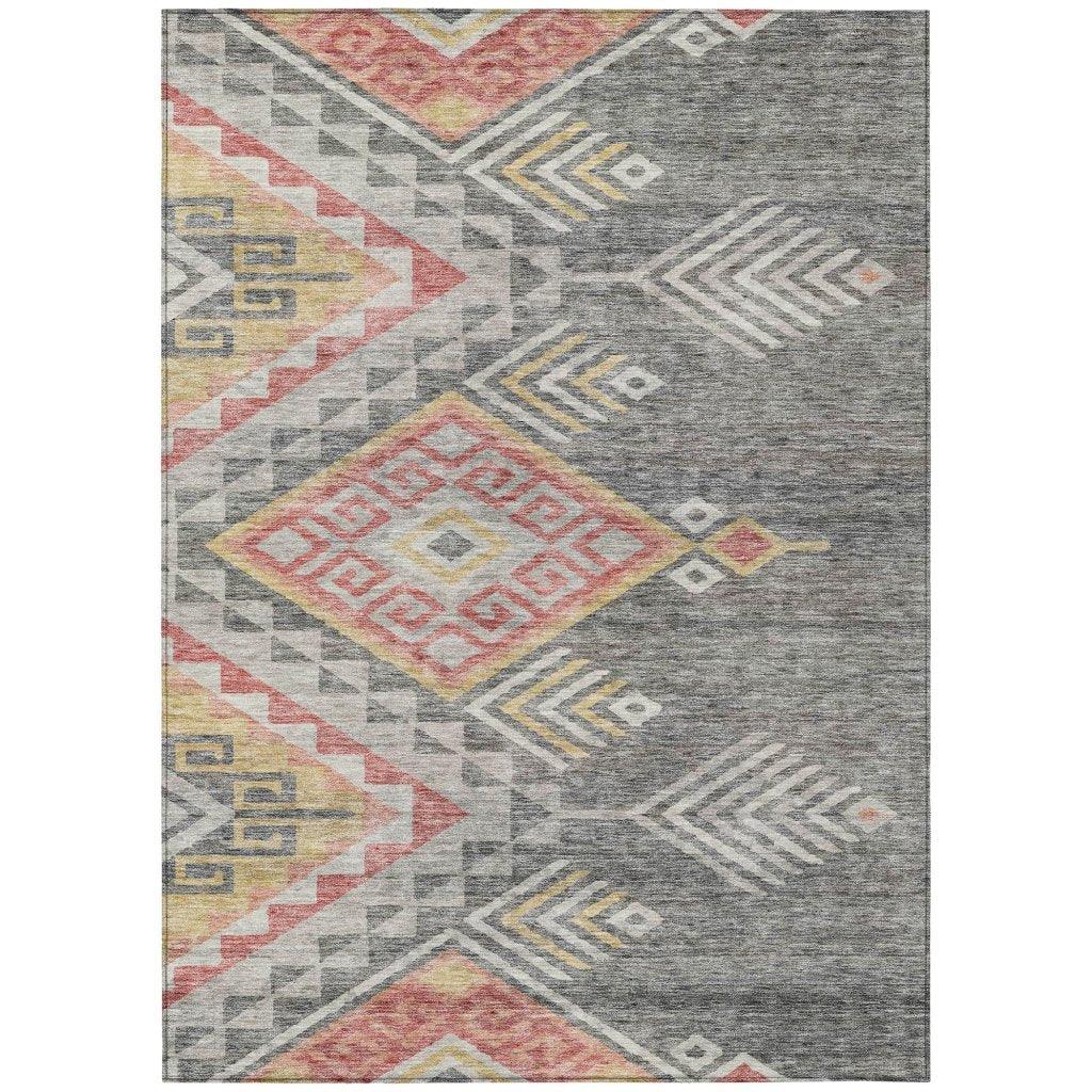 LOOMLAN Rugs Harmony Gray Washable Indoor-Outdoor Rug