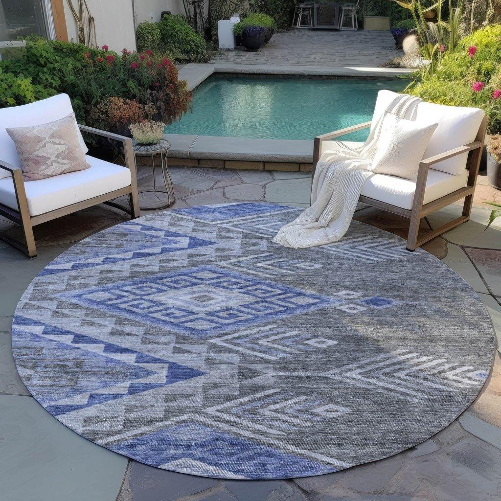LOOMLAN Rugs Harmony Pewter Washable Indoor-Outdoor Rug