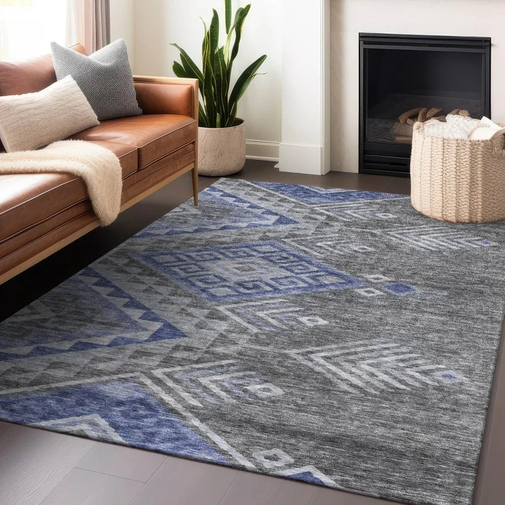 LOOMLAN Rugs Harmony Pewter Washable Indoor-Outdoor Rug