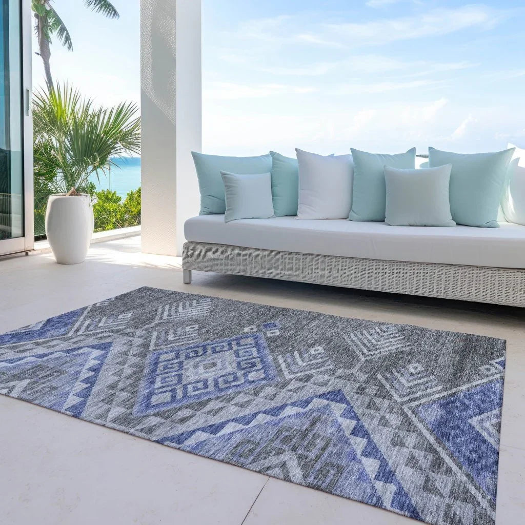 LOOMLAN Rugs Harmony Pewter Washable Indoor-Outdoor Rug