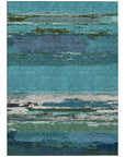 LOOMLAN Rugs Havari Teal Washable Indoor-Outdoor Rug