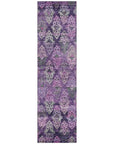 LOOMLAN Rugs Helissa Purple Washable Indoor-Outdoor Rug