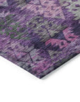LOOMLAN Rugs Helissa Purple Washable Indoor-Outdoor Rug