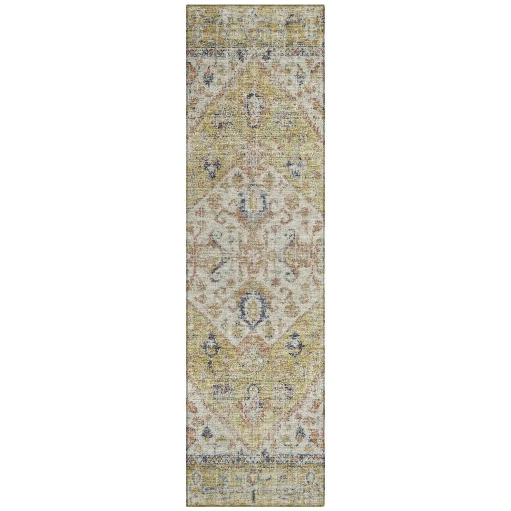 LOOMLAN Rugs Helsinki Gold Washable Indoor-Outdoor Rug