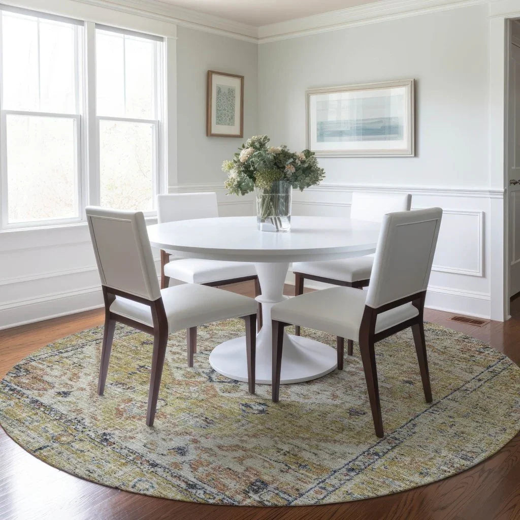 LOOMLAN Rugs Helsinki Gold Washable Indoor-Outdoor Rug