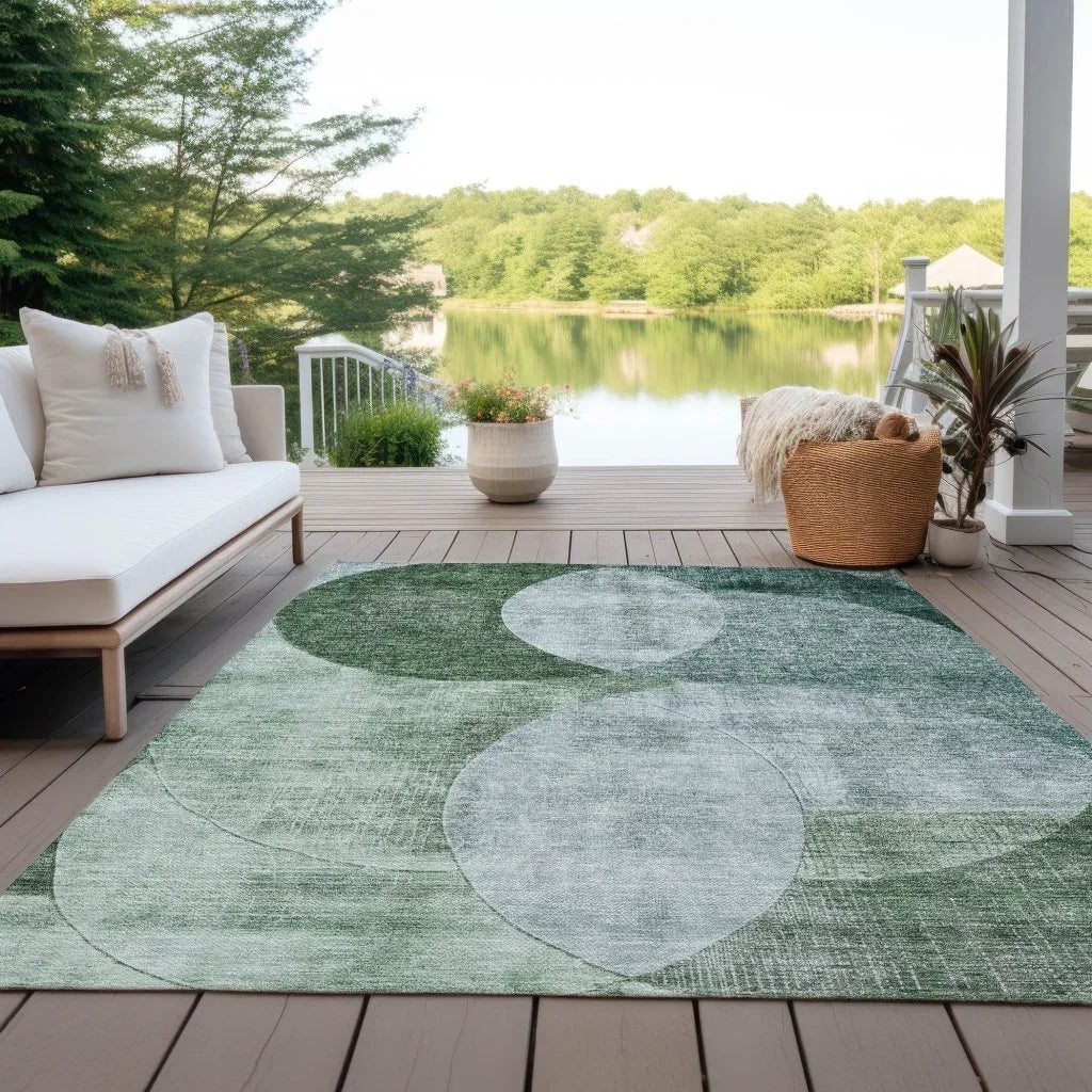 LOOMLAN Rugs Henry Blue Washable Indoor-Outdoor Rug