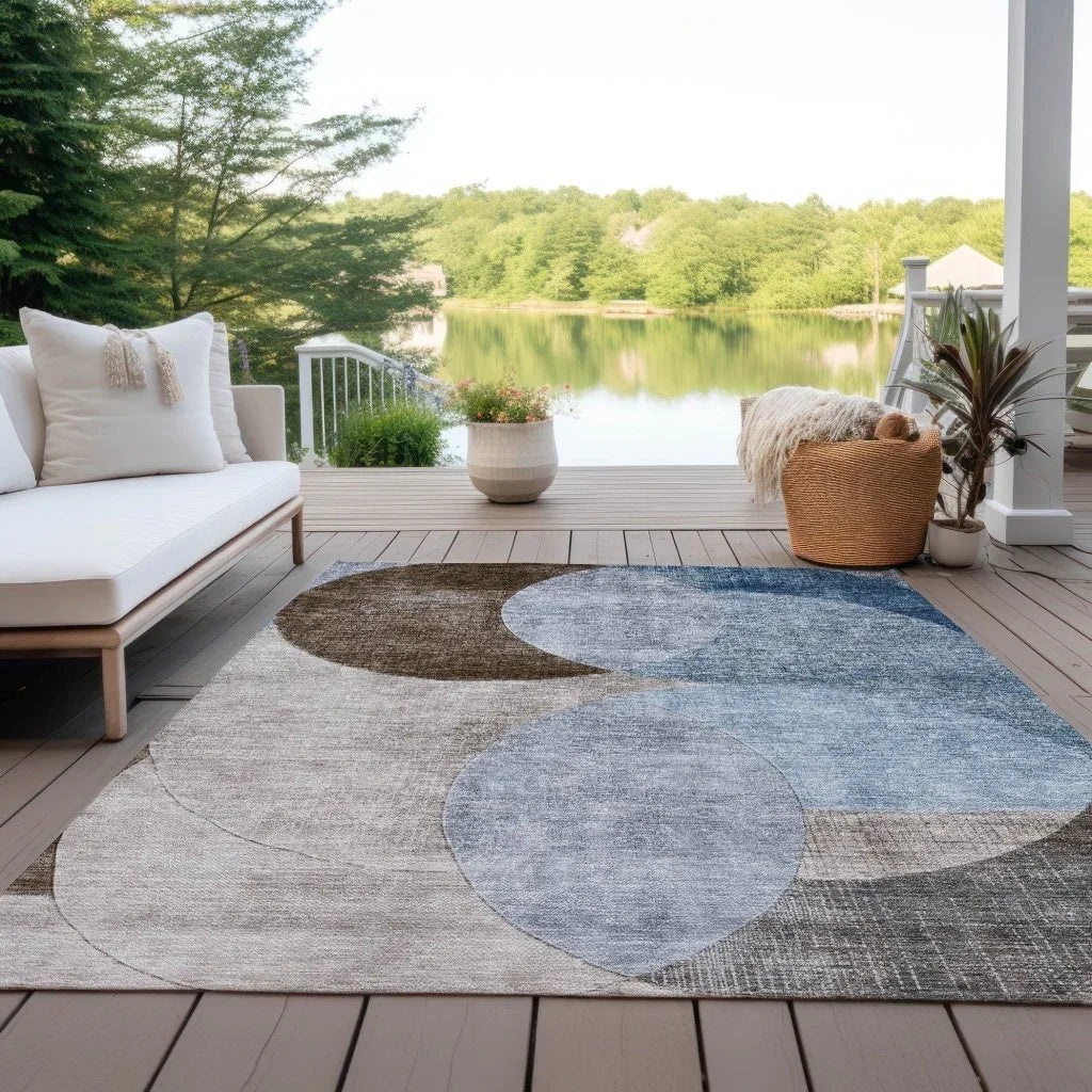 LOOMLAN Rugs Henry Denim Washable Indoor-Outdoor Rug