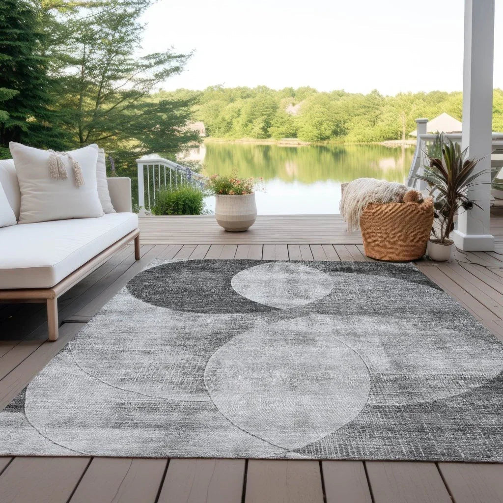 LOOMLAN Rugs Henry Gray Washable Indoor-Outdoor Rug