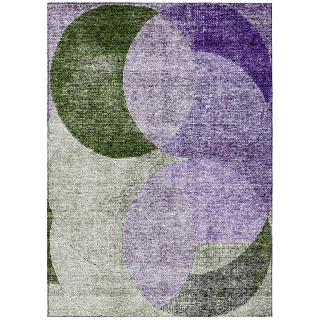LOOMLAN Rugs Henry Lavender Washable Indoor-Outdoor Rug