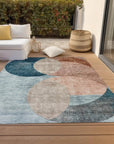 LOOMLAN Rugs Henry Orange Washable Indoor-Outdoor Rug