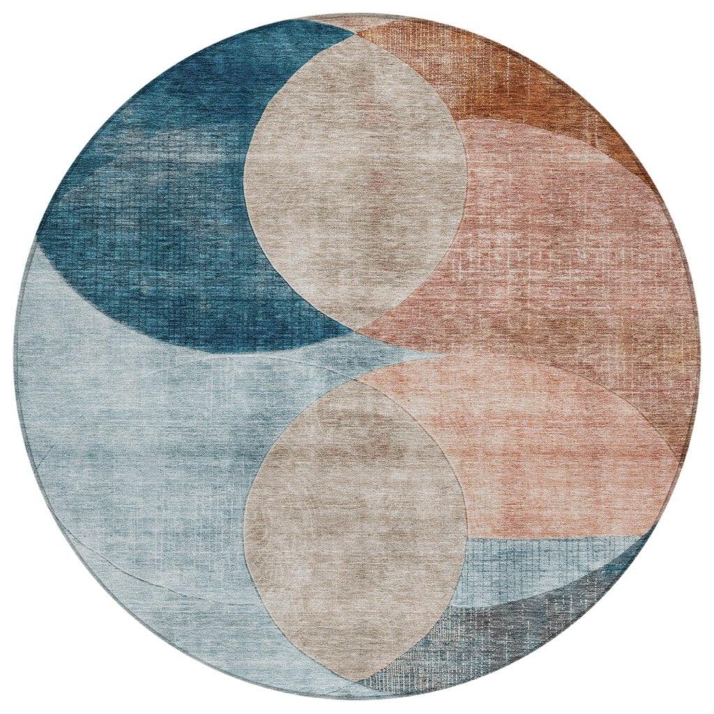 LOOMLAN Rugs Henry Orange Washable Indoor-Outdoor Rug