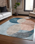 LOOMLAN Rugs Henry Orange Washable Indoor-Outdoor Rug