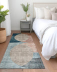 LOOMLAN Rugs Henry Orange Washable Indoor-Outdoor Rug