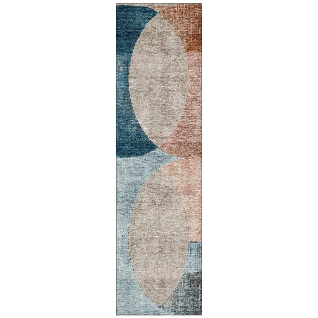 LOOMLAN Rugs Henry Orange Washable Indoor-Outdoor Rug