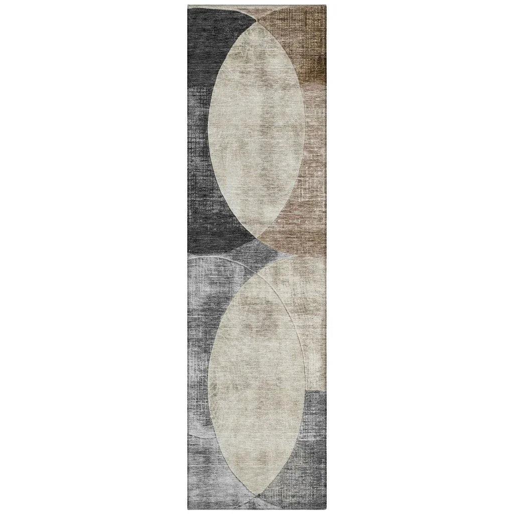 LOOMLAN Rugs Henry Pewter Washable Indoor-Outdoor Rug
