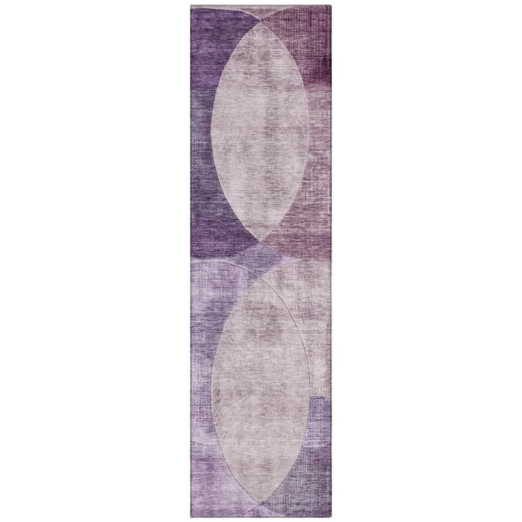 LOOMLAN Rugs Henry Purple Washable Indoor-Outdoor Rug