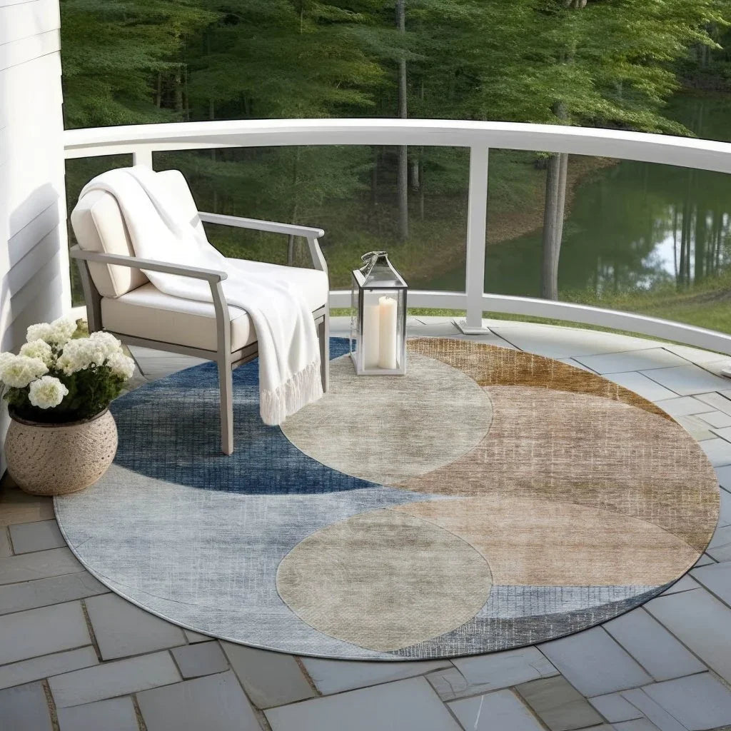 LOOMLAN Rugs Henry Sky Washable Indoor-Outdoor Rug