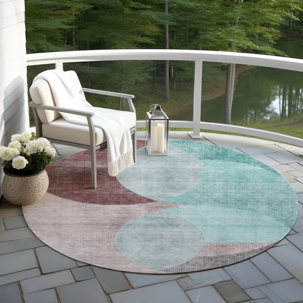 LOOMLAN Rugs Henry Teal Washable Indoor-Outdoor Rug