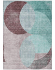 LOOMLAN Rugs Henry Teal Washable Indoor-Outdoor Rug