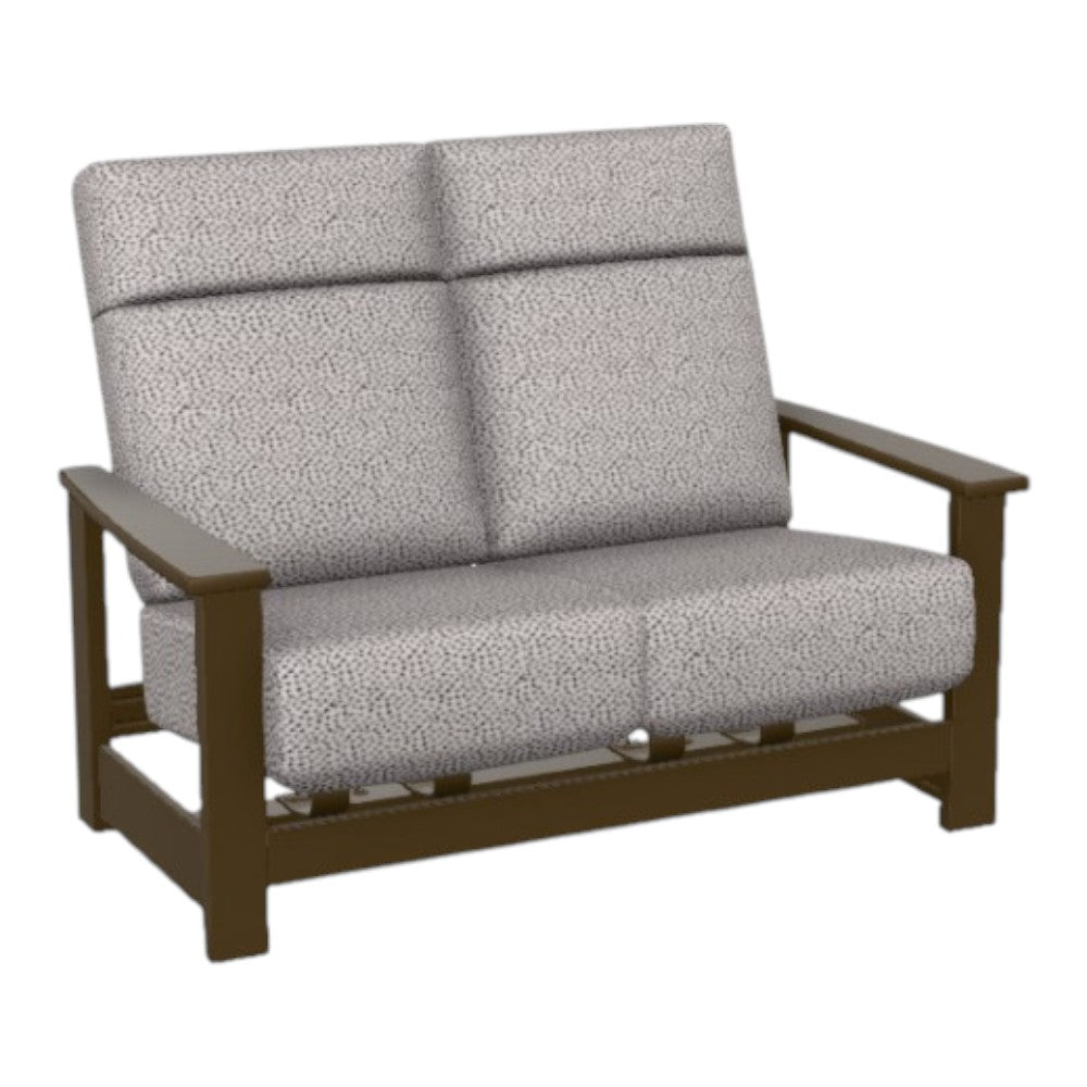 Telescope Leeward Deep Seat High Back Hidden Motion Outdoor Loveseat