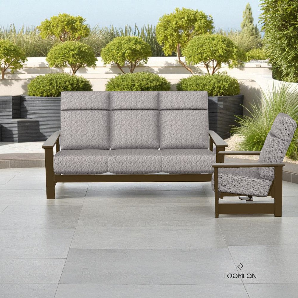 Telescope Leeward Deep Seat High Back Three-Seat Outdoor Sofa