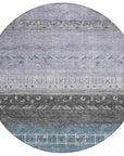 LOOMLAN Rugs Hilda Blue Washable Indoor-Outdoor Rug